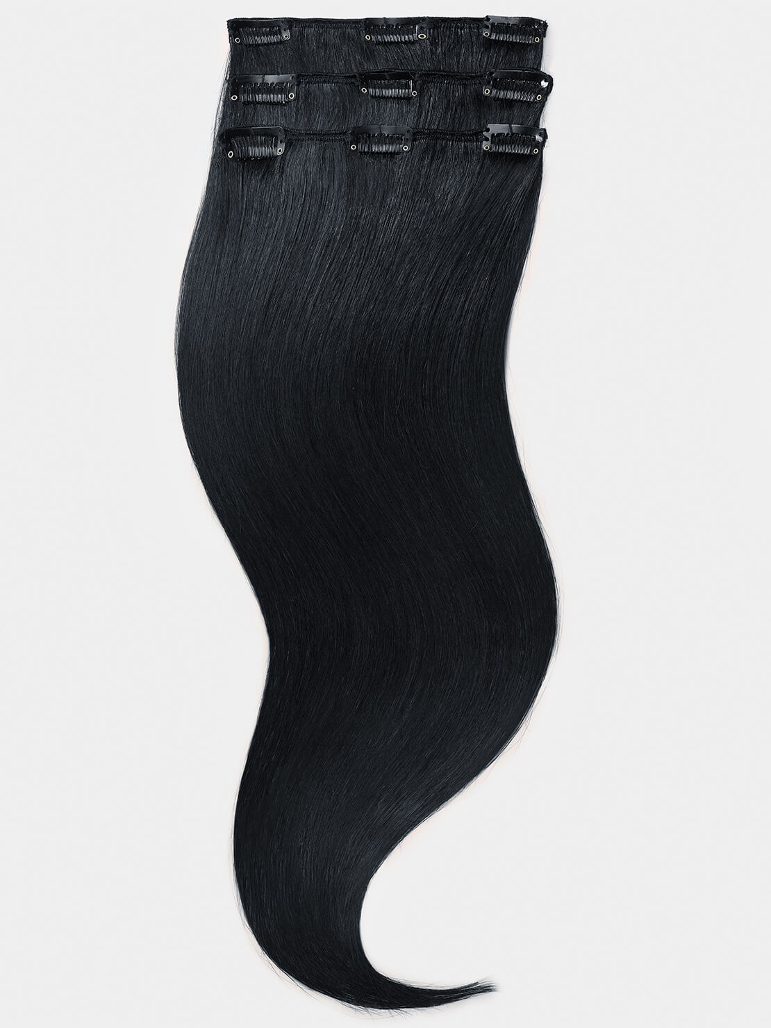 Clip in Extensions - luxury Qualität - Medium Volume 3-teilig 70g 1b variant detail image - 3d6d7fcc3a26338cd57e913cae3fa7bfb380d06f7ea27b88671bb6ec3d98d53b