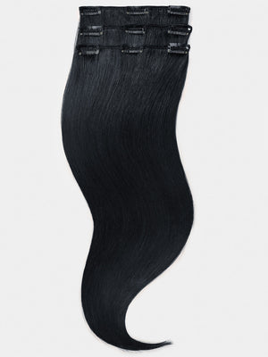 Clip in Extensions - luxury Qualität - Medium Volume 3-teilig 70g 1b variant detail image - 3d6d7fcc3a26338cd57e913cae3fa7bfb380d06f7ea27b88671bb6ec3d98d53b