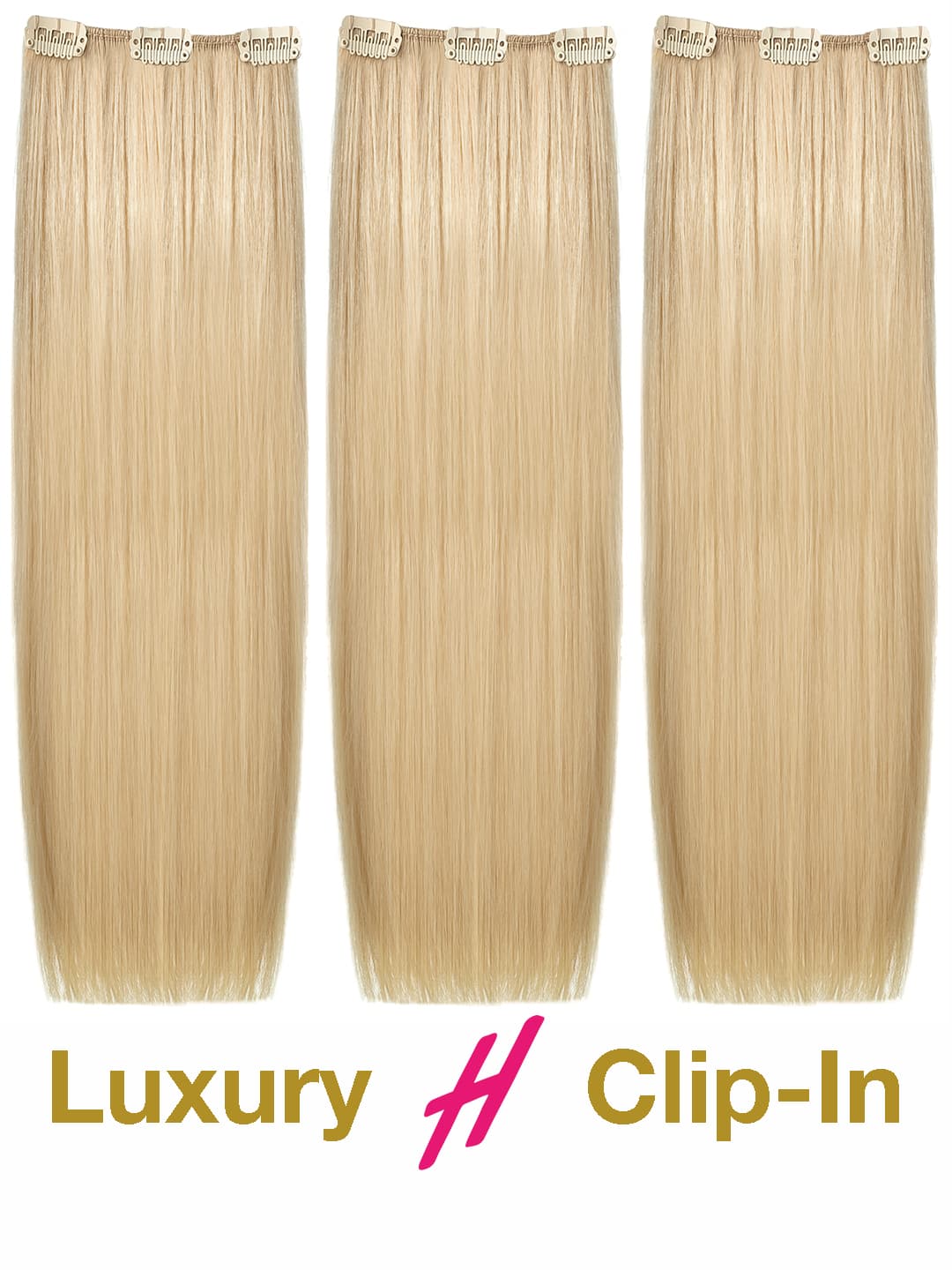 Clip in Extensions - luxury Qualität - Medium Volume 3-teilig 70g 1b variant detail image - bb5fb1f38f8fafe23ec3ac8e3e4d44a1b944f452075d8b450723d401b30b9815