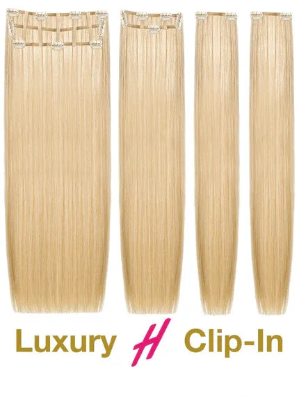 Clip in Extensions - luxury Qualität - easy volume 4-teilig - 125g (Copy)